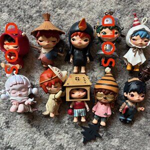 HIRONO AND SKULL PANDA FIGURES - Lot of 8